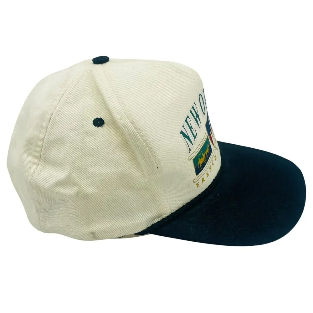 Vintage 90's New Orleans French Quarter Rope Adjustable Snapback Dad Hat Cap